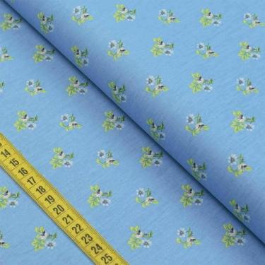 Imagem de Tecido Estampado para Patchwork - Deep Blue Floral : Tiny Blue Floral 