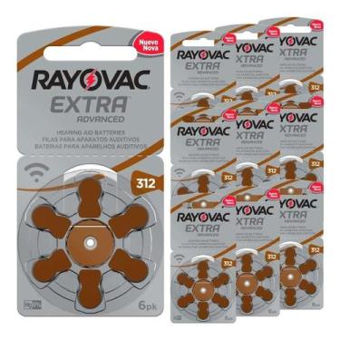 Imagem de 120 Pilhas Baterias 312 Pr41 Aparelho Auditivo Rayovac 20 Cartelas C/ 