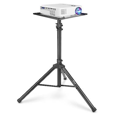 Imagem de Pyle Suporte para projetor – tripé ajustável em altura e ângulo – comporta laptops, computadores, equipamentos de DJ e projetores – resistente – perfeito para eventos de palco, estúdio e escritório