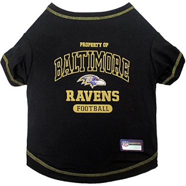Imagem de CAMISETA DE PET para cães e gatos – Camiseta para cães NFL BALTIMORE RAVENS, GG – Camiseta mais fofa para o filhote esportivo real
