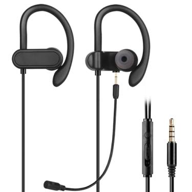 Imagem de Fones de ouvido intra-auriculares com fio de 3,5 mm com ganchos envolventes, fone de ouvido para jogos e microfone Boom para celular e PC, Xbox Series X/S, Xbox One, PS5, PS4, PlayStation, Switch
