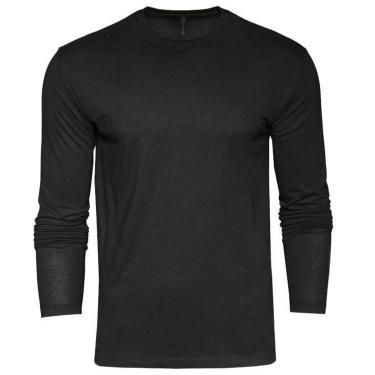 Imagem de Camiseta Masculina Manga Longa Comprida 100% Algodão-Masculino