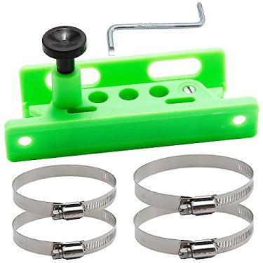 Imagem de DUZFOREI Suporte de extintor de incêndio de liberação rápida de alumínio ajustável, suporte de montagem para extintor de incêndio, substituição para Jeep Wrangler Polaris RZR (verde)