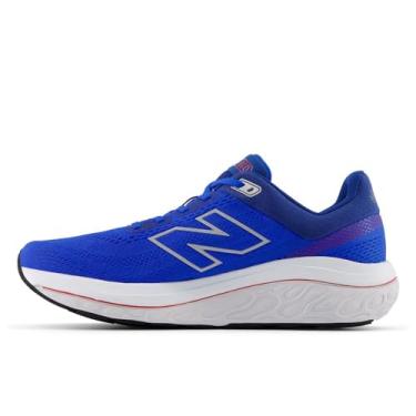 Imagem de New Balance Tênis infantil 574 V1 com cadarço, Blue Oasis/branco/vermelho verdadeiro, 39