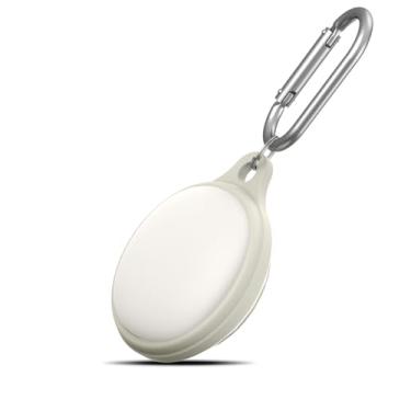 Imagem de AGENTNANO Capa protetora de silicone para sensor de temperatura Google Nest (2ª geração) com mosquetão para pendurar em qualquer lugar - preta