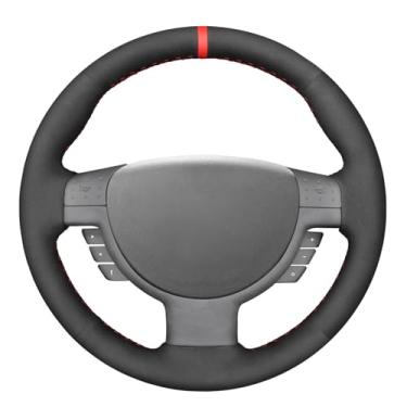 Imagem de MEWANT Capa de volante de camurça preta para Opel Corsa C Combo C Vauxhall Corsa C Holden Barina Tigra