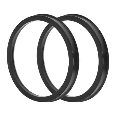 Imagem de TUCKBOLD Anéis centralizados no cubo da roda do carro Rodas duráveis Eixo central amortecedor Hubrings preto 2 peças OD 106,1 mm para ID 93,1 mm plástico