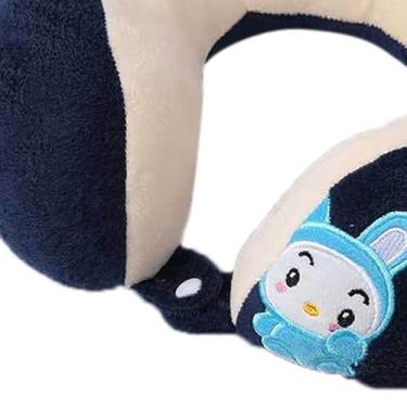 Imagem de Travesseiro de Pelúcia Macio Em Forma de U para Pescoço, Travesseiro de Cabeça Bonito Multiuso Com Artesanato de Bordado Elétrico para Viagens ou Suporte de Pescoço Em (Coelho