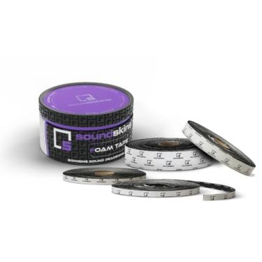 Imagem de Soundskins fita acústica de espuma acústica de célula fechada soundkins ssk-tape - 10,8 pés quadrados. a partir de 4 rolos (2", 1" 0,5" de largura) - redução de chocalhos e durabilidade ideal