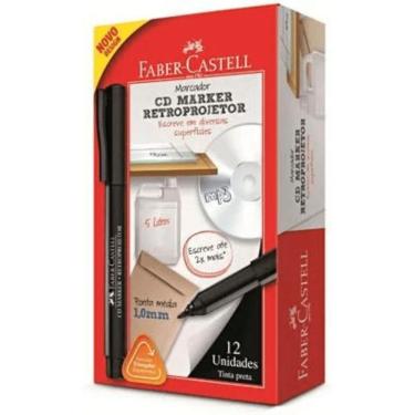 Imagem de Caixa Marcador Retroprojetor Faber Castell - Preto C- 12 Un