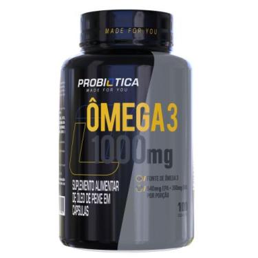 Imagem de Ômega 3 1000mg - Óleo de peixe - Probiótica - 100 Cápsulas