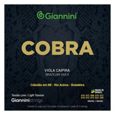 Imagem de Encordoamento Viola Caipira Giannini Cobra GESVNL Aço Nickel Leve
