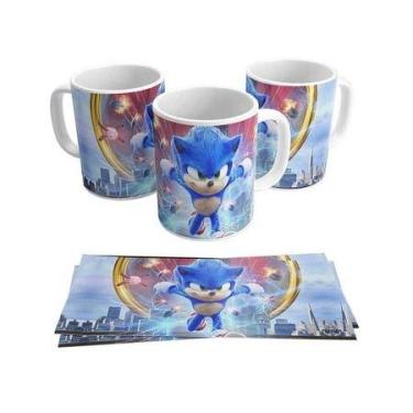 Imagem de Caneca Sonic - Xícara Personalizada 325ML Porcelana Cerâmica 100% Cozi