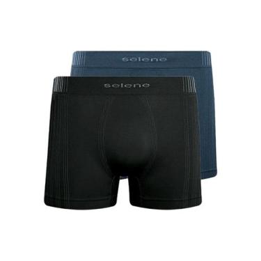 Imagem de Kit com 2 Cuecas Boxer Selene 11070-002//440 Colorido, Cinza, EG