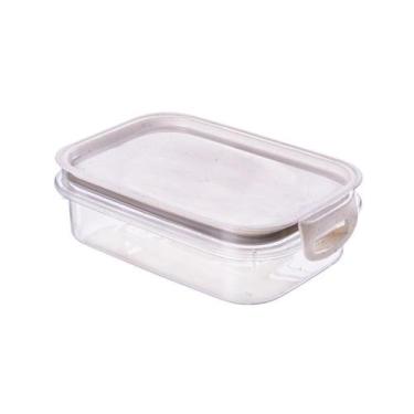 Imagem de Pote Alimentos Hermético com Travas 500ml Plasútil Borracha Branco Man