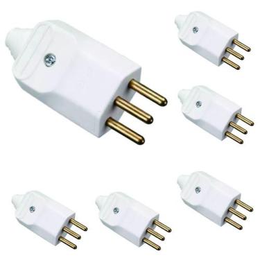 Imagem de Plug Pino Macho 2P+T Macho 20A Com Prensa Cabos - 6 Peças - MarGirius