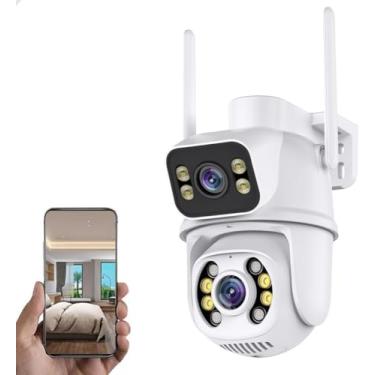 Imagem de KIT2 Câmera De Segurança Ip Wifi Full HD 2 Lentes Visão Noturna Microfone Durawell ICSEE 9697