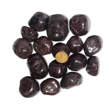 Imagem de 1 kg Granada Rodolita com Asterisco Rolado G 30 a 45mm TipoB - Cristai
