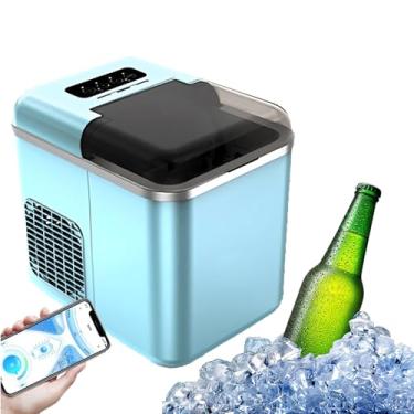 Imagem de 1.3l MáQuina De Fazer Gelo De Bancada Para Casa,Tamanho AjustáVel Do Cubo De Gelo,MáQuina De Fazer Gelo De Bancada Para Casa,Autolimpante,Acompanha Cesta E Pá Para Cozinha, EscritóRio, Bar E Festa