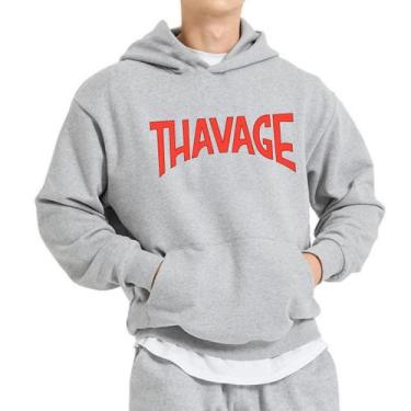 Imagem de Blusa de Frio Moletom Canguru Academia Treino Inverno - Maravs, Cinza,