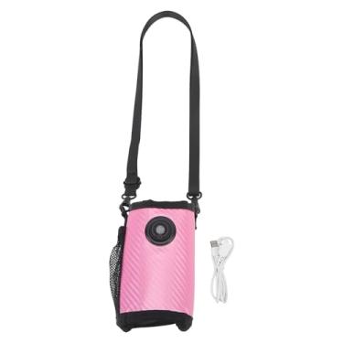 Imagem de Bolsa aquecedora de mamadeira Grcfumo, bolsa aquecedora de mamadeira com alça suspensa, bolsa aquecedora de mamadeira ajustável para caminhadas, viagens de compras (Rose Red)