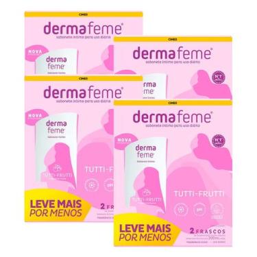 Imagem de Kit c/ 4 Packs - Sabonete Íntimo Dermafeme Tutti-Frutti 200ml - Cimed