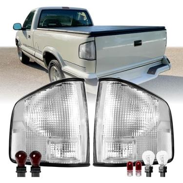 Imagem de Luz traseira USR 94-04 GMT400 – Par de lâmpadas traseiras (esquerda + direita) - Compatível com Chevrolet Chevy S10 / GMC Sonoma 1994-2004 todos os modelos/acabamentos (luzes traseiras de lentes