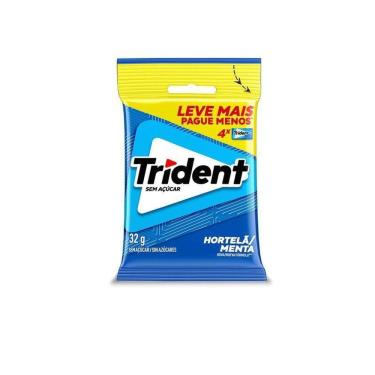 Imagem de Chiclete Trident Hortelã 32g - Pacote Com 4 Embalagens