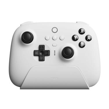 Imagem de Controlador Bluetooth 8Bitdo Ultimate com base de carregamento branca