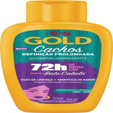 Imagem de Shampoo Definição Prolongada 275ml Niely Gold para Cabelos Cacheados e Crespos