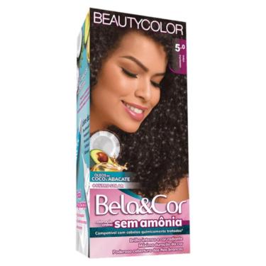 Imagem de Tintura Creme Bela&Cor 5.0 Castanho Claro sem Amônia