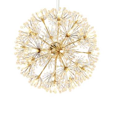 Imagem de ZZZYZ Moderno 24 - luzes dentes-de-leão Sputnik candeeiro suspenso moderno metal cromado durante a luz delicada redonda luz pendente para sala de jantar da ilha pia bar - galvanoplastia de ouro 24