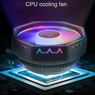 Imagem de Peças de refrigeração do sistema de computador gb led computador cpu cooler ventilador dissipador de calor para intel 775/115x amd am3 + am2 + 3pin t