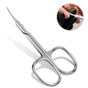 Imagem de Tesourinha Para Cutícula Sobrancelha Cílios Pelos Nariz Bigode Orelha 