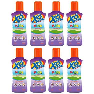 Imagem de 8x xô inseto kids repelente de insetos repele o mosquito da dengue delicioso cheirinho de uva 100ml