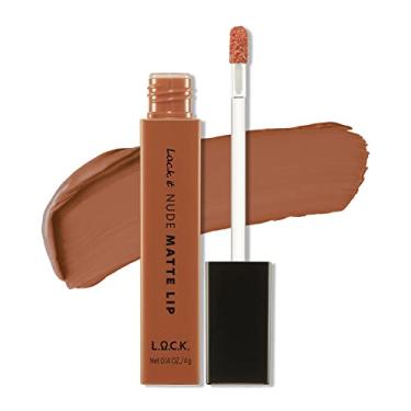 Imagem de L.O.C.K. Color it Nude Matte Lip 04 marrom amêndoa, líquido de 4 g / 4 g Batom líquido fosco fosco coloração labial de longa duração beleza coreana