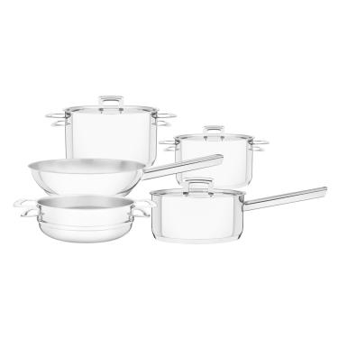 Imagem de Conjunto de Panelas 5 Peças Tramontina Brava em Aço Inox com Fundo Triplo 