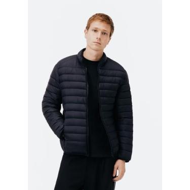 Imagem de Jaqueta Básica Masculina Puffer Regular Matelassê - Hering, M, Preto
