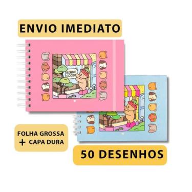 Imagem de livro de colorir bobbie good tik tok cap dura 50 folhas 180g - bobbiel