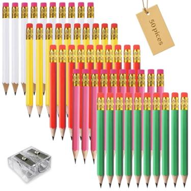 Imagem de Adhere 25 lápis de golfe com borracha, lápis hexagonais de madeira grafite 2B para pontuação de eventos de golfe, sala de aula, casamento, reuniões de empresa, banco, bolso (Z -