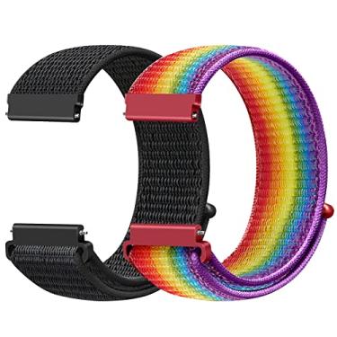 Imagem de AVOD Pulseiras esportivas de nylon de 19 mm de liberação rápida compatíveis com Willful/YAMAY/Letsfit/LETSCOM/TEMINICE/LIFEBEE/Lintelek ID205 ID205L ID205G ID205S ID205U/Blackview/UMIDIGI para