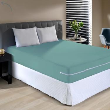 Imagem de Capa Protetor para Colchão Queen em Malha com Zíper, Cama Box, Hipoalergênica e Antimicrobiana