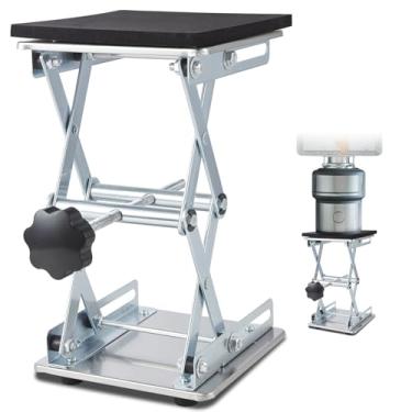 Imagem de YOKUGO Suporte de pia de descarte de lixo, suportes de pia de montagem inferior ajustável em altura de aço inoxidável e redução de ruído, amortecedor de choque, 61 kg, W: 15 cm/A: 8,5-27 cm