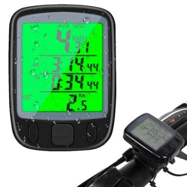 Imagem de Ciclocomputador Velocímetro Com Luz Noturna Bike Bicicleta - Correia E