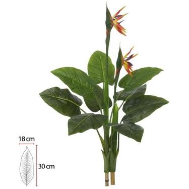 Imagem de Planta Árvore Artificial Estrelícia C/Flor Real Toque X15 Laranja 1,1m