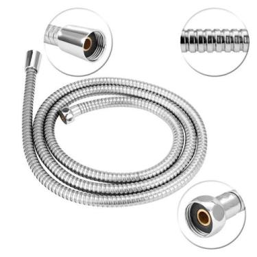 Imagem de Ducha Higiênica Metal Gatilho Mangueira 1,80 Mt Sem Registro Cor:croma