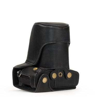 Imagem de MegaGear Ever Ready Capa de couro para câmera compatível com Olympus OM-D E-M5 Mark II 40-150 mm, Preto