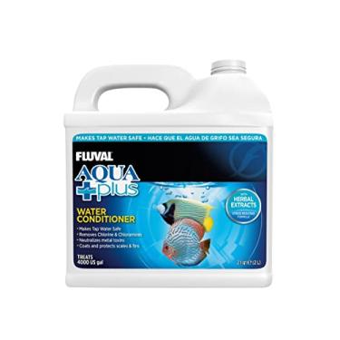 Imagem de Fluval Condicionador de água AquaPlus, tratamento de água de aquário, 1 litro, A8345, branco