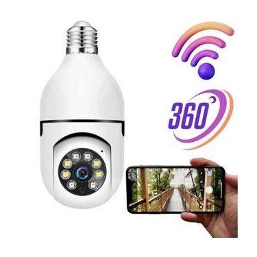 Imagem de Kit Câmera Segurança Prova D'água Infravermelho Lâmpada Sem Fio Wifi -