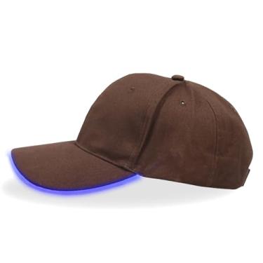 Imagem de ANYMMM Led Light Up Cap,Festival Hat Party Outfit, Rechargeable Adjustable Unisex Baseball Cap for Festival Club Stage (USB, blue)
